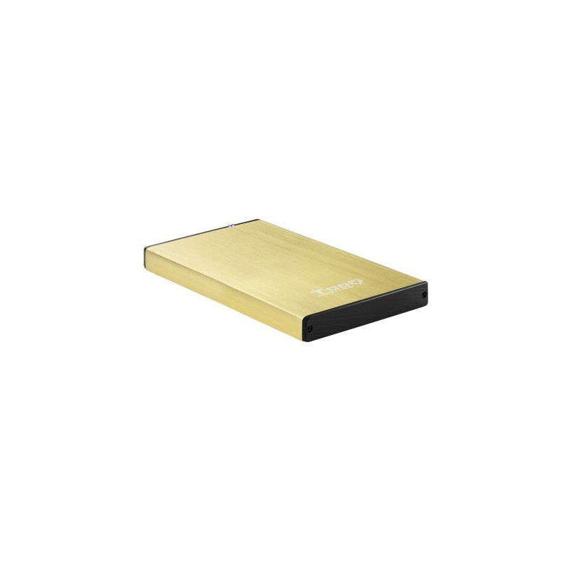 TooQ TQE-2527GD caja para disco duro externo Caja de disco duro (HDD) Negro, Oro 2.5"