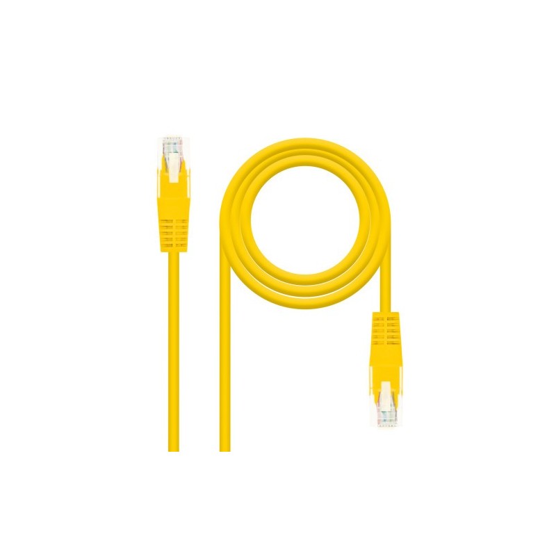 Nanocable Cable Red Latiguillo RJ45 CAT.6 UTP AWG24, Amarillo, 25 cm