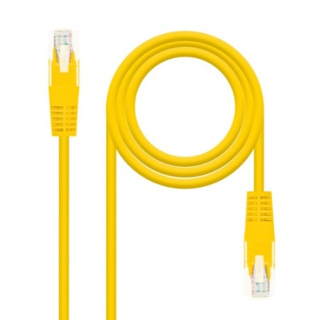 Nanocable Cable Red Latiguillo RJ45 CAT.6 UTP AWG24, Amarillo, 25 cm