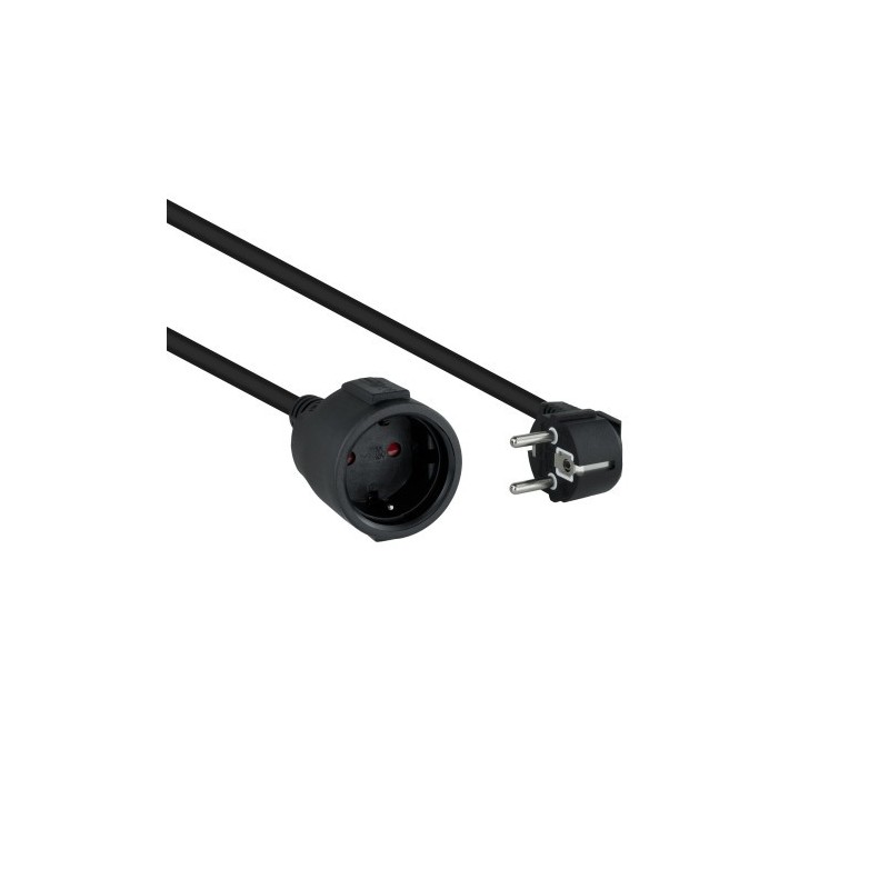 Nanocable Cable de Alimentación Alargador, Negro, 5 m