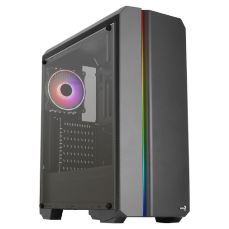 Aerocool GENESISV2BK Caja PC ATX Panel Frontal LED ARGB Ventilador ARGB 12cm Negro