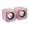 Mars Gaming MSCUBEP Rosa Altavoces Gaming RGB Compactos Procesador Sonido DSP 8W