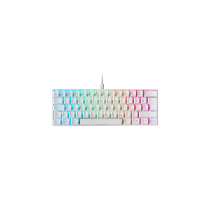 Mars Gaming MKMINIWBES Blanco Teclado Mecánico RGB Ultra-Compacto Switch Azul ES