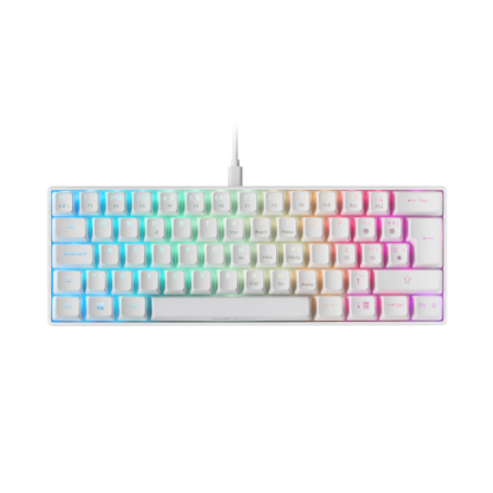Mars Gaming MKMINIWBES Blanco Teclado Mecánico RGB Ultra-Compacto Switch Azul ES