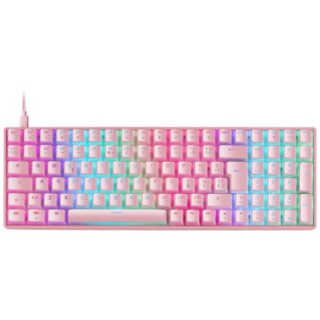 Mars Gaming MKULTRA Teclado Mecánico Rosa RGB Compacto 96% Switch Outemu SQ Azul Español