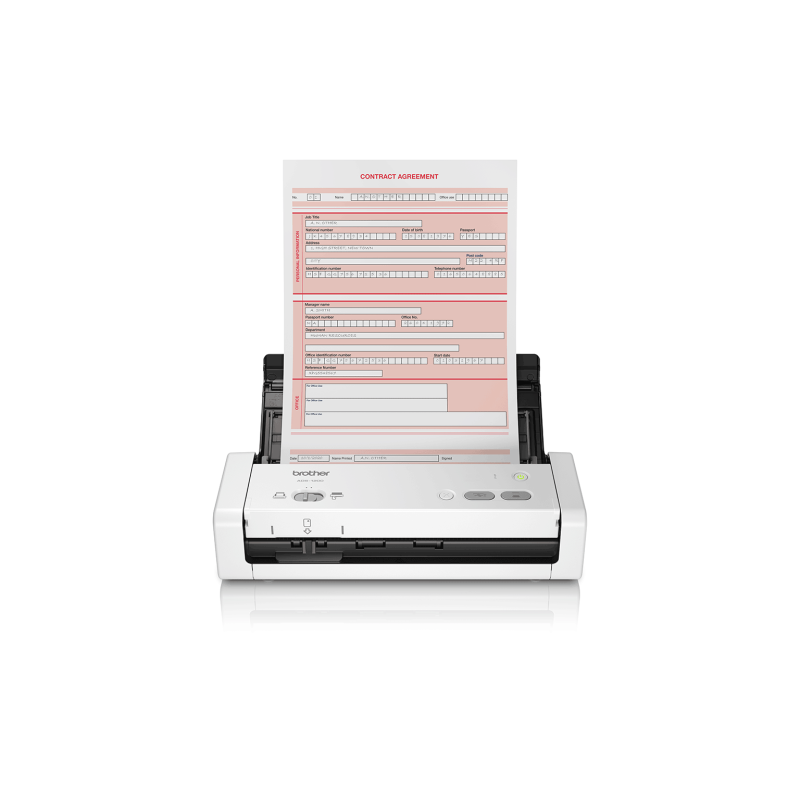 Brother ADS-1200 escaner Escáner con alimentador automático de documentos (ADF) 600 x 600 DPI A4 Negro, Blanco