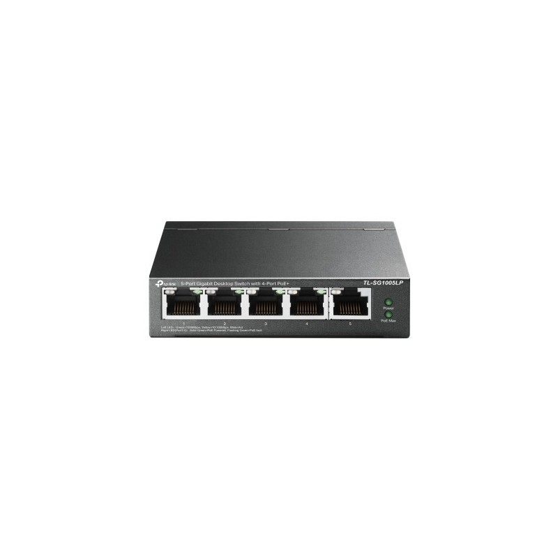 TP-LINK TL-SG1005LP switch No administrado Gigabit Ethernet (10/100/1000) Energía sobre Ethernet (PoE) Negro
