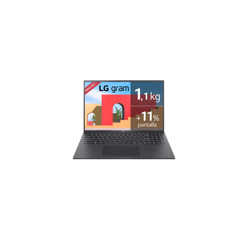 LG Gram 16Z95P-G.AA79B ordenador portatil Portátil 40,6 cm (16") WQXGA Intel® Core™ i7 16 GB LPDDR4x-SDRAM 512 GB SSD Wi-Fi 6 (802.11ax) Windows 11 Home Negro