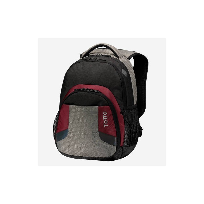 MOCHILA PARA PORTÁTIL 14" MODELO TERBIONY NEGRO/GRIS/ROJO TOTTO MA04DAT002-1820F-NGR