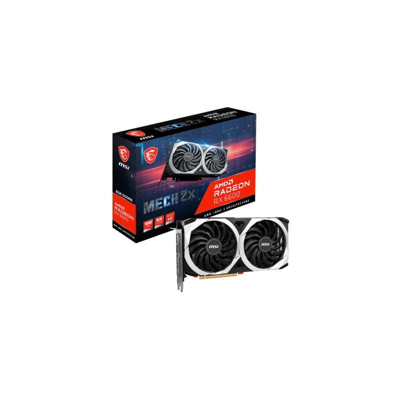 MSI RX 6600 MECH 2X 8G tarjeta gráfica AMD Radeon RX 6600 8 GB GDDR6