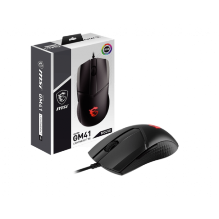 MSI Clutch GM41 Lightweight V2 ratón Ambidextro USB tipo A Óptico 16000 DPI