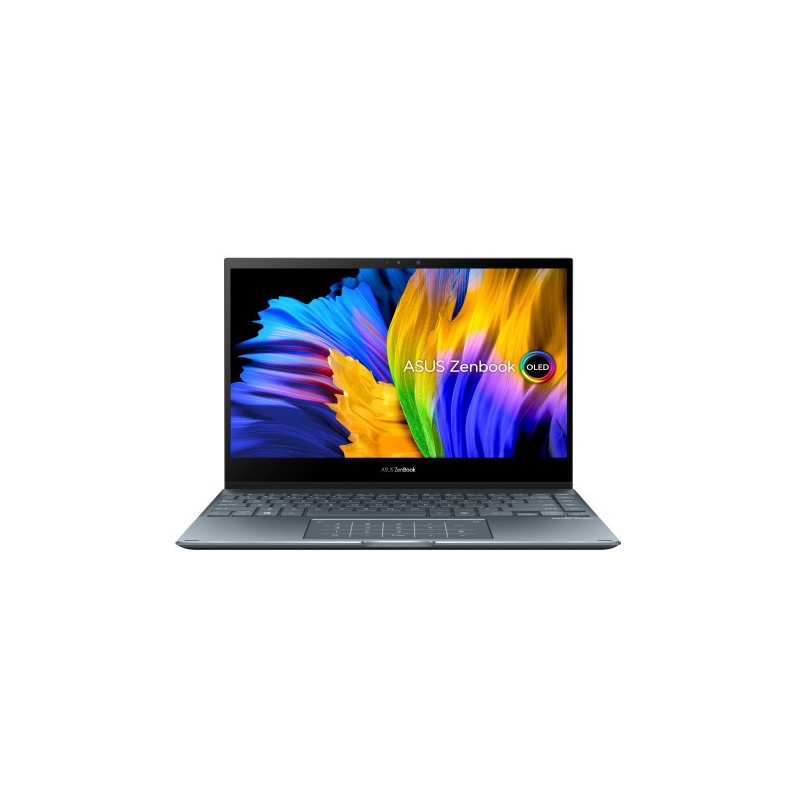 ASUS ZenBook Flip 13 OLED UX363EA-HP568T - Portátil 13.3" Full HD (Core i7-1165G7, 16GB RAM, 1TB SSD, Iris Xe Graphics, Windows 10 Home) Gris Pino - Teclado QWERTY español