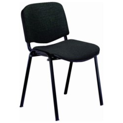 SILLA CONFIDENTE RODANO TAPIZADA NEGRA UNISIT D5S/EN