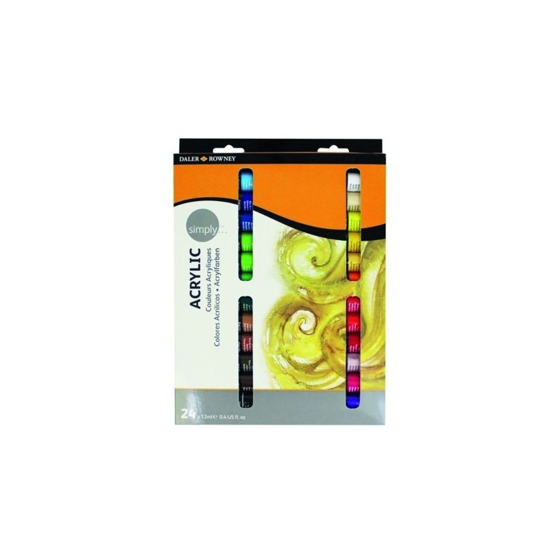 SET PINTURA ACRÍLICA 24X 12ML SIMPLY DALER ROWNEY D126500024