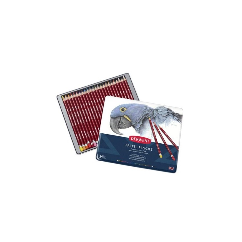 CAJA METÁLICA DE 24 LÁPICES DERWENT PASTEL  DERWENT 32992