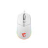 MSI CLUTCH GM11 WHITE ratón Ambidextro USB tipo A Óptico 5000 DPI