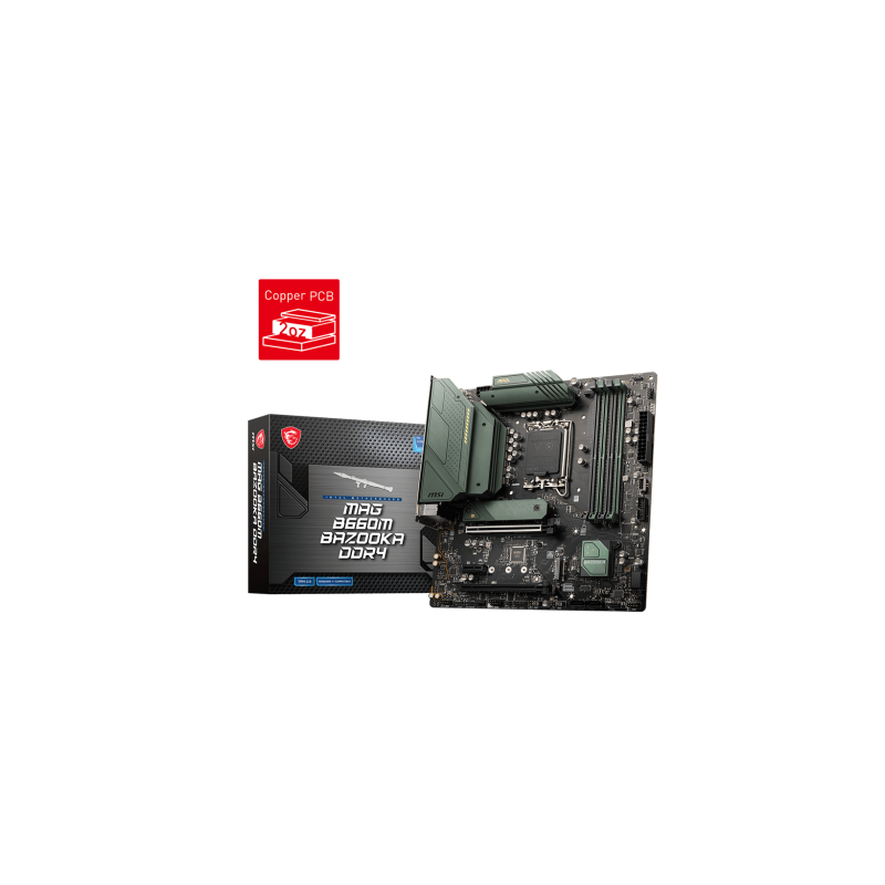 MSI MAG B660M BAZOOKA DDR4 placa base Intel B660 LGA 1700 micro ATX