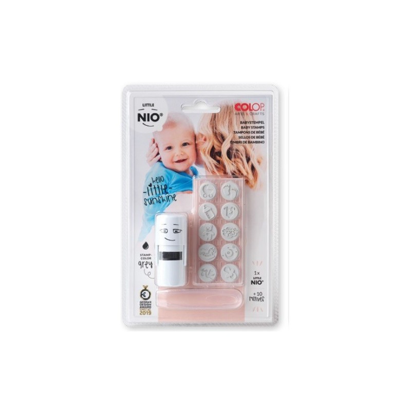 BLISTER IMPRENTILLA LITTLE NIO 10 PICTOS TEMÁTICA "BEBÉS" COLOP NIL002