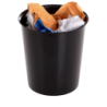 PAPELERA 18 LITROS RECICLABLE 290 X 310MM NEGRA ARCHIVO 2000 2001 NE