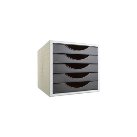 MÓDULO ECOGREEN 5 CAJONES FORMATO 340X270X260 MM NEGRO ARCHIVO 2000 4005 NE