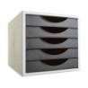 MÓDULO ECOGREEN 5 CAJONES FORMATO 340X270X260 MM NEGRO ARCHIVO 2000 4005 NE