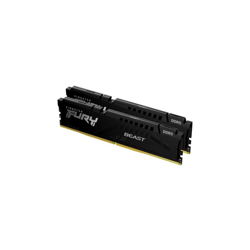 MEMORIA KINGSTON FURY BEAST BLACK DDR5 32GB KIT2 6000MHZ  CL40 KF560C40BBK2-32