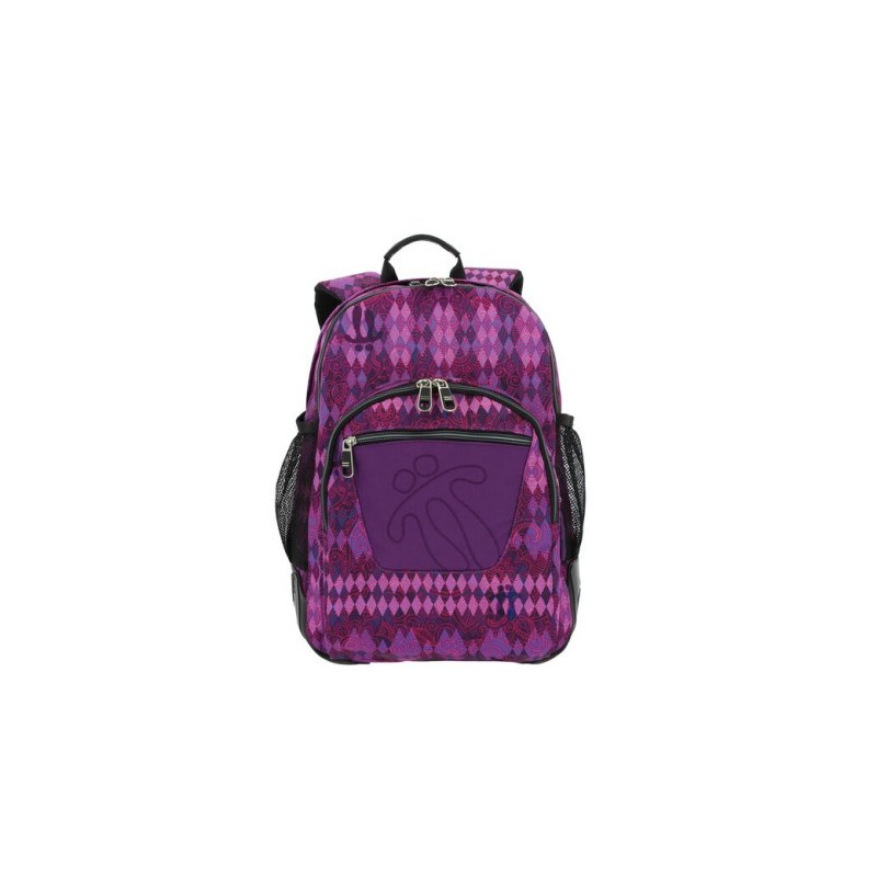 MOCHILA CRAYOLES REFUERZO CAUCHO+BOLSILLOS MORADA TOTTO MA04ECO029-1710N-6M2