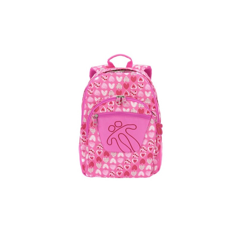 MOCHILA ECOLE REFUERZO CAUCHO ROSA/CORAZONES TOTTO MA04ECO002-1710N-1I3