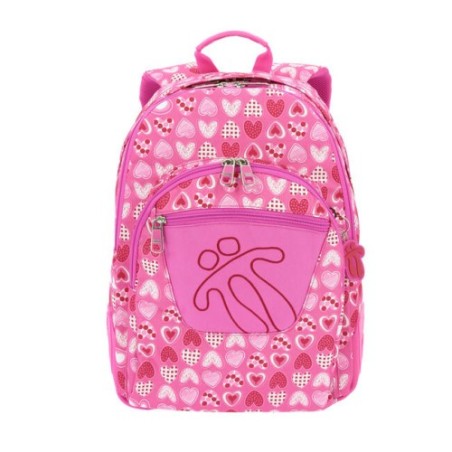 MOCHILA ECOLE REFUERZO CAUCHO ROSA/CORAZONES TOTTO MA04ECO002-1710N-1I3