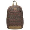 MOCHILA JUVENIL FIGURAS GEOMÉTRICAS LINEAS MARRÓN Y ROJO TOTTO MA04CNY001-1910G-9VO