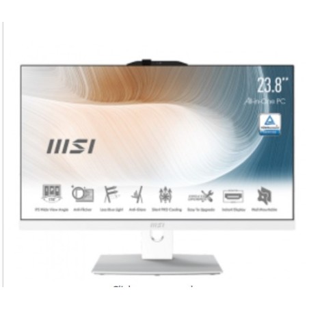 MSI AIO MODERN AM242P 11M-851EU. 23.8" IPS LED FHD 16:9 (1920x1080). I5-1135G7. INTEL HD GRAPHICS.  DDR4 16GB. 2 TOTAL SLOTS (64GB MAX). 512GB SSD. W11 PRO. BLANCO