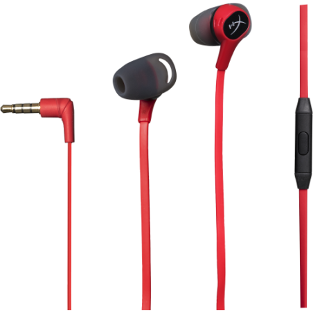 HP HyperX Cloud Auriculares Alámbrico Dentro de oído Juego Negro, Rojo