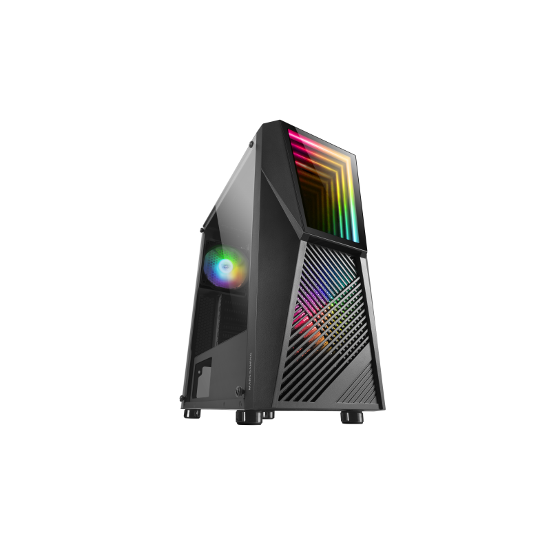 Mars Gaming MC777, Caja de ordenador ATX, Iluminación ARGB, Negro