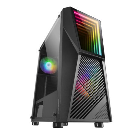 Mars Gaming MC777, Caja de ordenador ATX, Iluminación ARGB, Negro