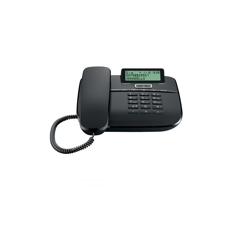Gigaset DA 611 Teléfono analógico Identificador de llamadas Negro