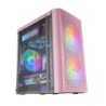 Mars Gaming MC300P Caja PC Micro ATX Cristal Templado 3xVentilador FRGB Rosa