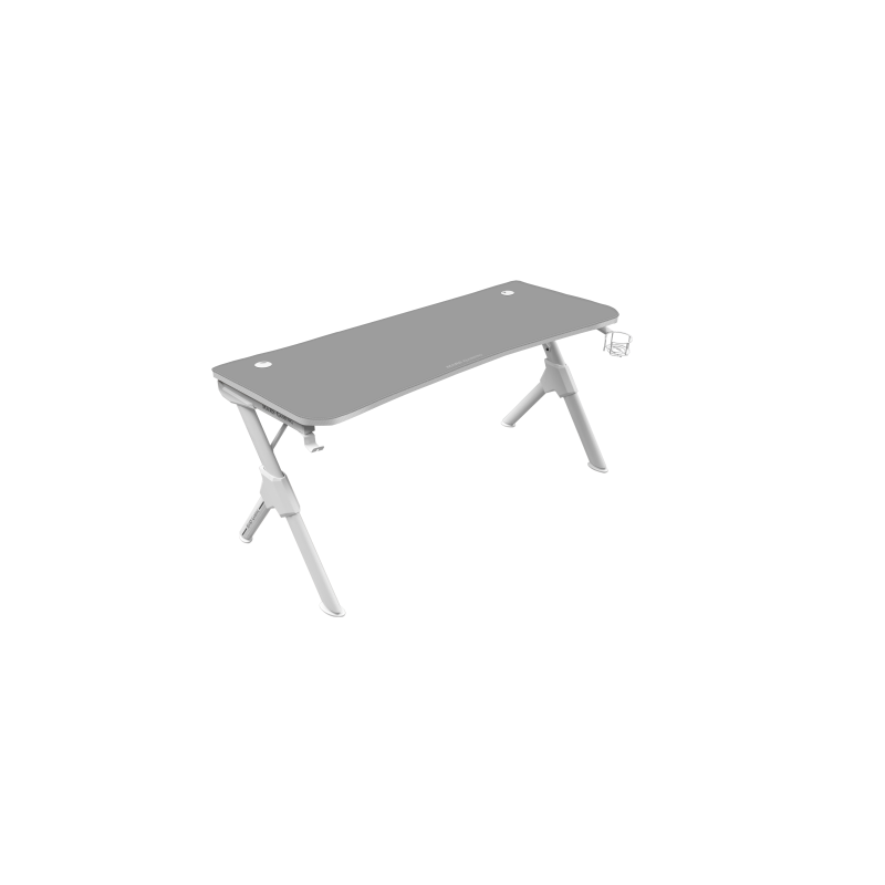 Mars Gaming MGD140W Blanco Mesa Gaming 140cm Soportes Extra Alfombrilla Total