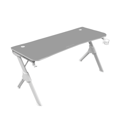 Mars Gaming MGD140W Blanco Mesa Gaming 140cm Soportes Extra Alfombrilla Total