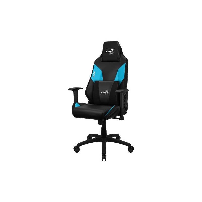 Aerocool ADMIRALBB Silla Gaming Profesional, Cojines Acolchados, Tecnología Air, Negro/Azul