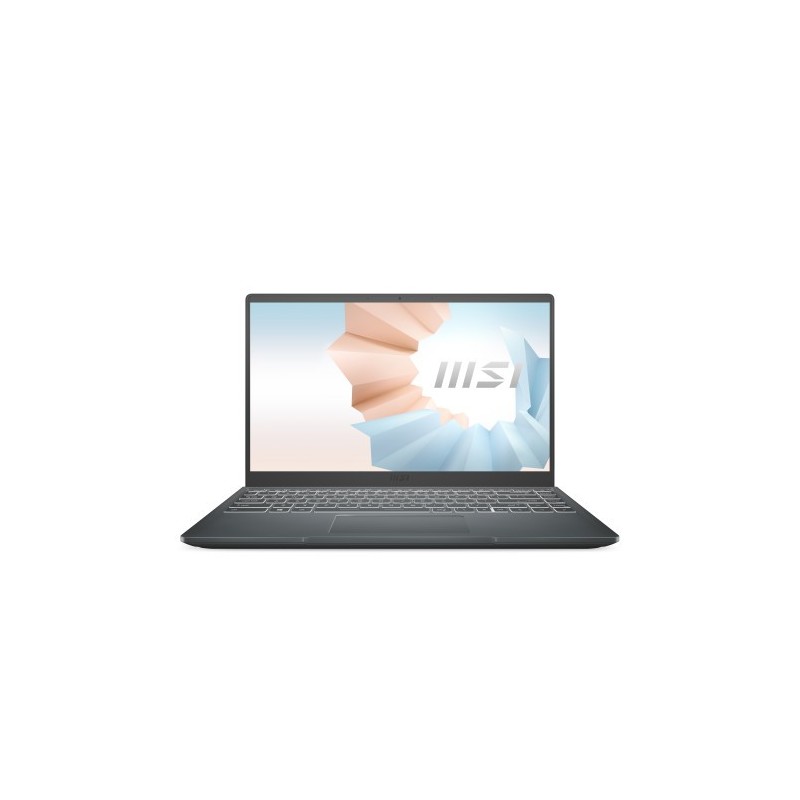 MSI Modern 14 B11SBU-497ES Portátil 35,6 cm (14") Full HD Intel® Core™ i7 de 11ma Generación 16 GB DDR4-SDRAM 1000 GB SSD NVIDIA GeForce MX450 Wi-Fi 6 (802.11ax) Windows 10 Home Gris