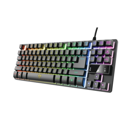 Trust GXT 833 Thado teclado USB Español Negro, Plata