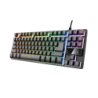 Trust GXT 833 Thado teclado USB Español Negro, Plata