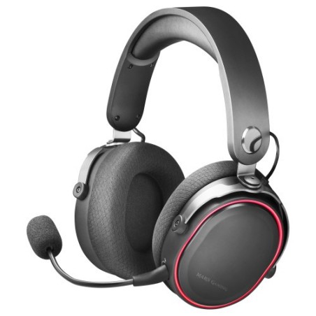 Mars Gaming MHW Auriculares Inalámbricos 7.1 + Micrófono Extraíble Negro
