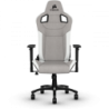 Corsair T3 RUSH Silla para videojuegos de PC Asiento acolchado Gris, Blanco