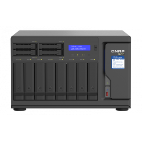 QNAP TVS-h1288X NAS Torre Ethernet Negro