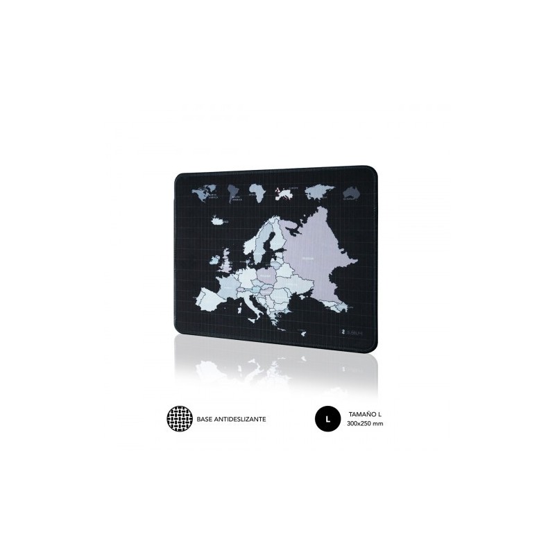 SUBBLIM Alfombrilla Ratón Europe L Mouse Pad 300x250