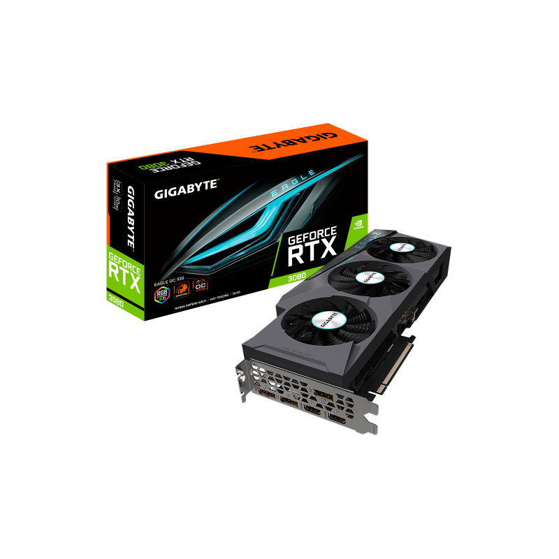 Gigabyte GeForce RTX 3080 EAGLE OC 10G rev. 2.0 NVIDIA 10 GB GDDR6X