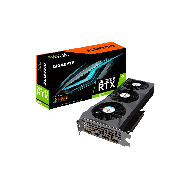 Gigabyte GeForce RTX 3070 EAGLE OC 8G (rev. 2.0) NVIDIA 8 GB GDDR6(NO VALIDO PARA MINERIA)