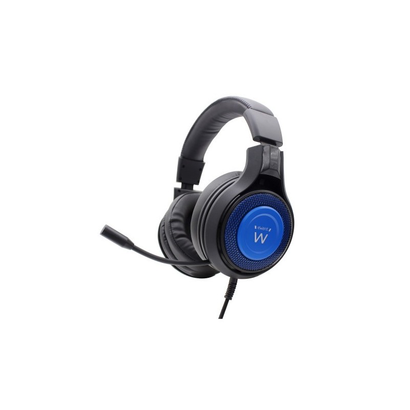 Ewent PL3322 auricular y casco Auriculares Banda para cuello Conector de 3,5 mm Negro, Azul