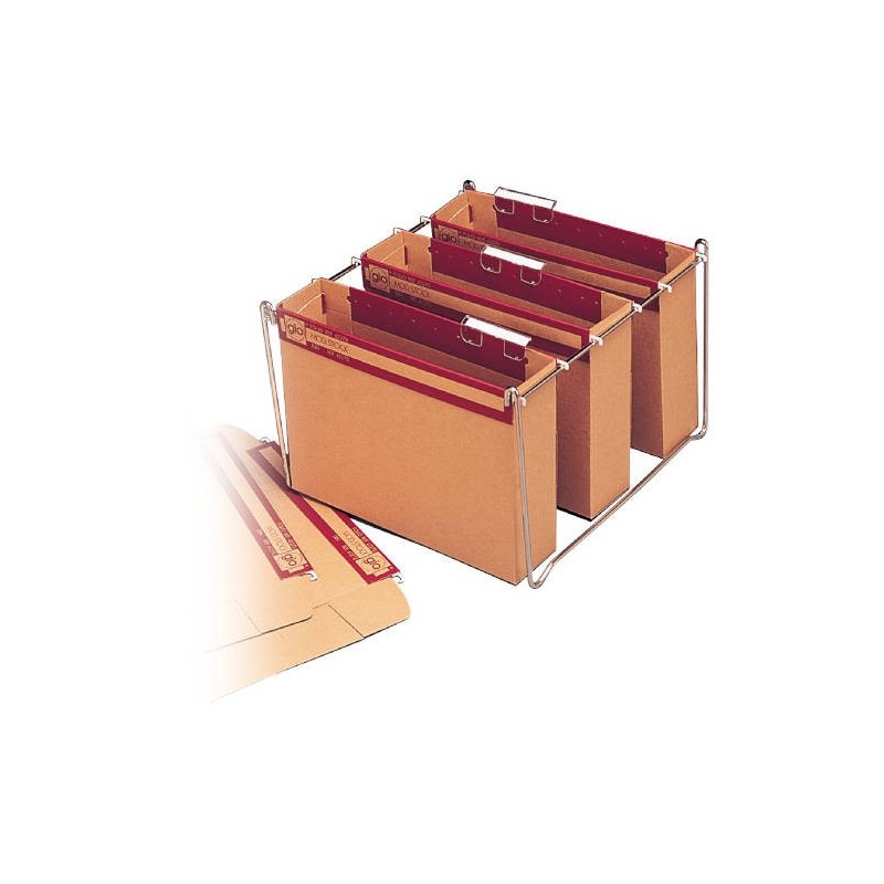 CARPETA COLGANTE CAJÓN STOCK FOLIO LOMO 75 COLOR MARRÓN GIO 400021922